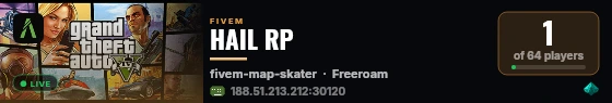 HAIL RP live status badge
