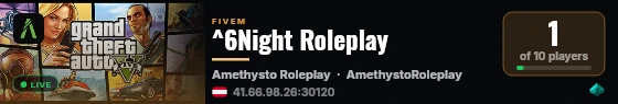 ^6Night Roleplay live status badge