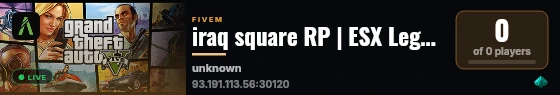 iraq square RP | ESX Legacy Server live status badge