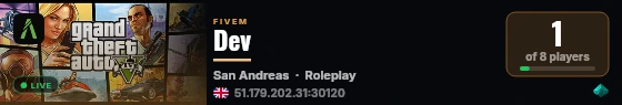 Dev live status badge