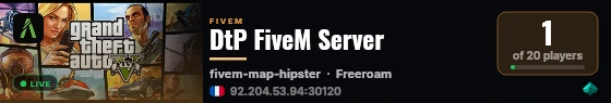 [DtP Server] DtP Server live status badge