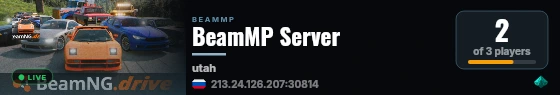 BeamMP Server live status badge