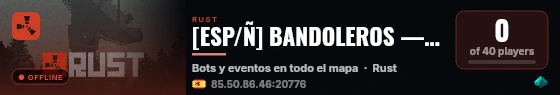 [ESP/Ñ] BANDOLEROS — DEV live status badge