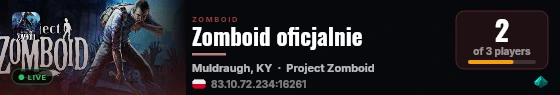 Zomboid oficjalnie live status badge