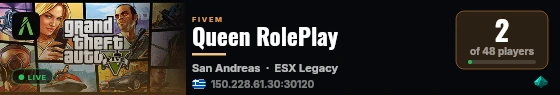 Queen RolePlay live status badge