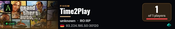 Time2Play live status badge