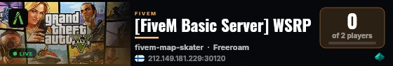[FiveM Basic Server] WSRP live status badge