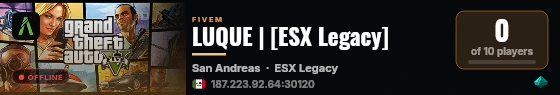LUQUE | [ESX Legacy] live status badge