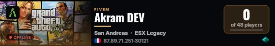 Akram DEV live status badge