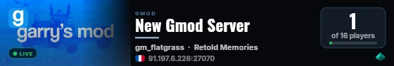 New Gmod Server live status badge
