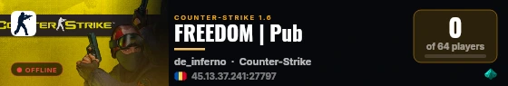 FREEDOM | Pub live status badge
