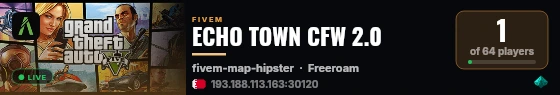 ECHO TOWN CFW 2.0 live status badge