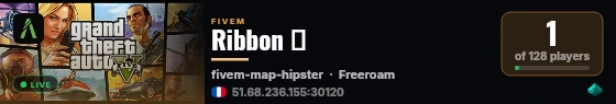 Ribbon 🎀 live status badge