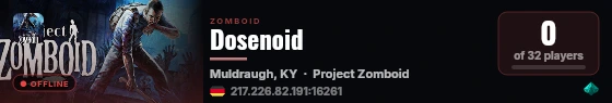 Dosenoid live status badge