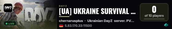 [UA] UKRAINE SURVIVAL | PVE live status badge