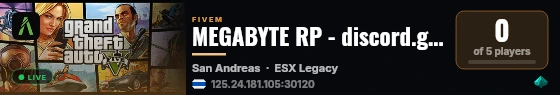 MEGABYTE RP - discord.gg/v9kbwW8MKB live status badge
