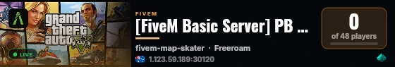 [FiveM Basic Server] PB server live status badge