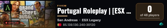 Portugal Roleplay | [ESX Legacy] live status badge