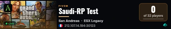 Saudi-RP Test live status badge