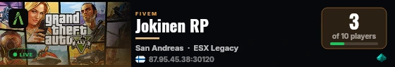 Jokinen RP live status badge