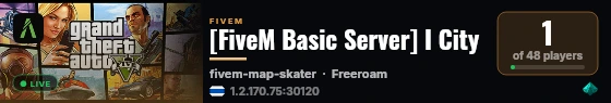 [FiveM Basic Server] I City live status badge