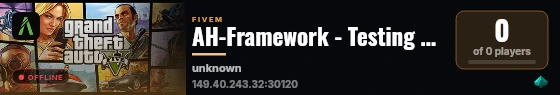 AH-Framework - Testing Server live status badge