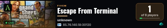 Escape From Terminal live status badge