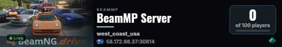 BeamMP Server live status badge