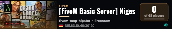 [FiveM Basic Server] Niges live status badge