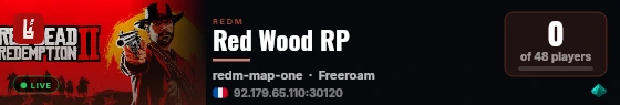 Red Wood RP live status badge