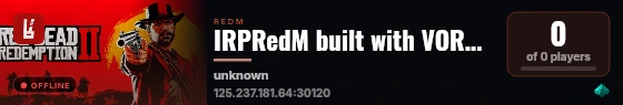 IRPRedM built with VORPCore! live status badge