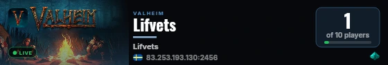 Lifvets live status badge