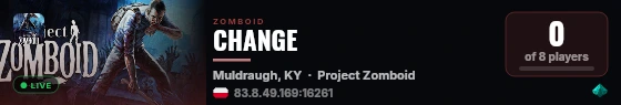 CHANGE live status badge