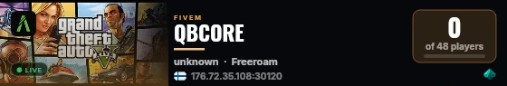 QBCORE live status badge