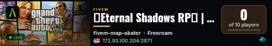 🌑Eternal Shadows RP🌑 | ⚔️Dioses, Magia y Poderes⚡ | 🧙‍♂MMORPG  Épico🧝‍♀ || Sin Whitelist || live status badge