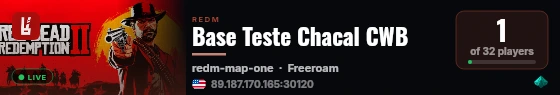 Base Teste Chacal CWB live status badge