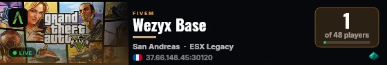 Wezyx Base live status badge
