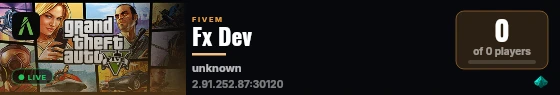 Fx Dev live status badge