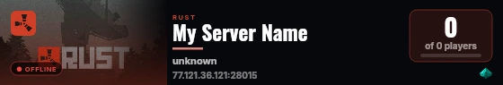 My Server Name live status badge