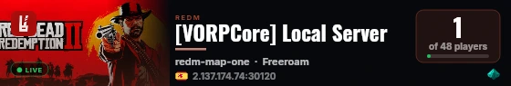[VORPCore] Local Server live status badge
