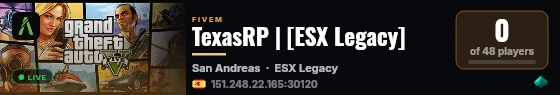TexasRP | [ESX Legacy] live status badge