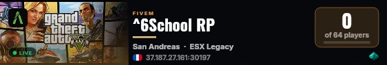 ^6School RP live status badge