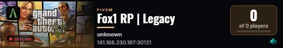 Fox1 RP | Legacy live status badge