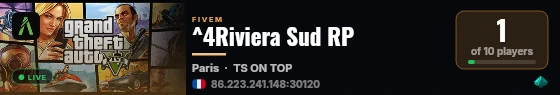 ^4Riviera Sud RP live status badge