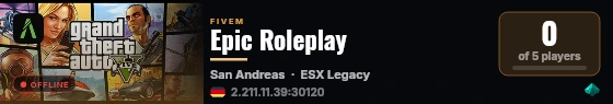 Epic Roleplay live status badge