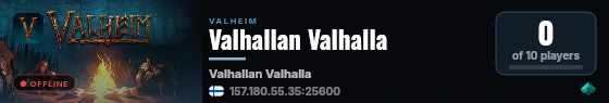 Valhallan Valhalla live status badge