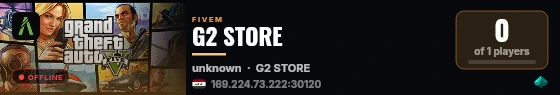 G2 STORE live status badge