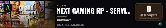 NEXT GAMING RP - SERVIDOR DE DESARROLLO live status badge