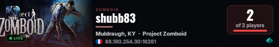 shubb83 live status badge
