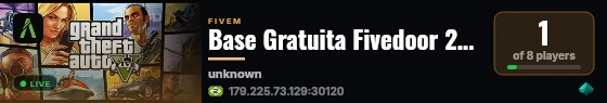 Base Gratuita Fivedoor 2026  live status badge
